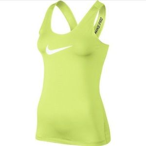 Neon yellow/green Nike Pro Tank